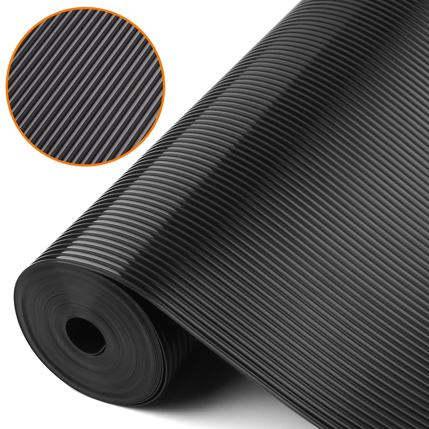 Shelf Liners for Kitchen Cabinets Non Adhesive Drawer Liner EVA Material Cupboard Mat Refrigerator Mats Washable Fridge Liner for Cabinet, Storage and Desks 11.8 x 59 Inches Black