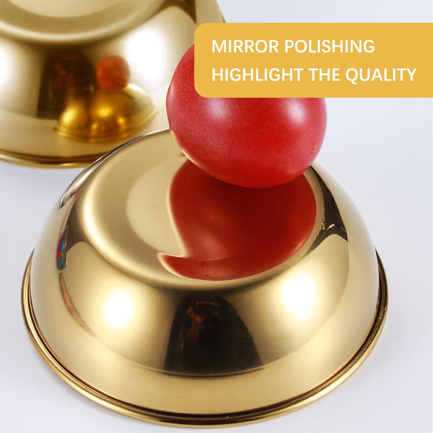Vyooxcy 5 Pcs Gold Stainless Steel Sauce Dip Bowls，Mini Individual Saucers Bowl Round Seasoning Dishes Sushi Dipping Bowl Appetizer Plates