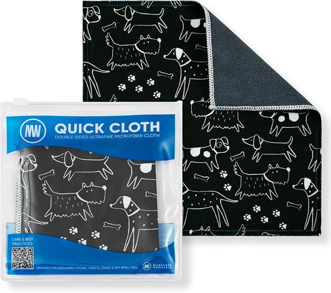 Quick Cloth Microfiber Glasses Cleaning Cloths – 8x8, 1 Pack