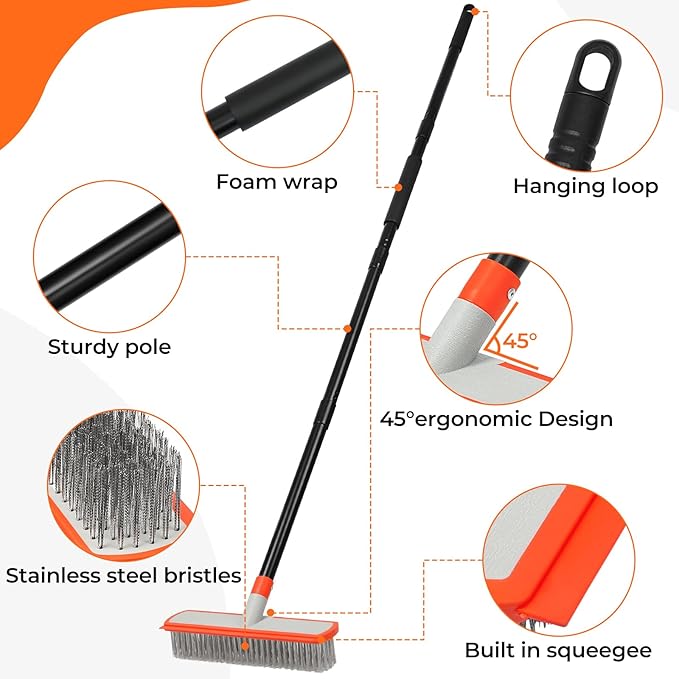 MAVRIZ Stainless Steel Concrete Brush
