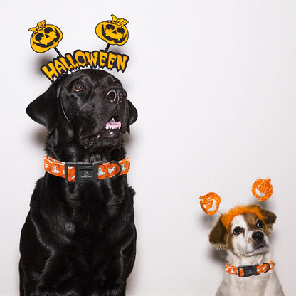 Lionheart glory Halloween Dog Collar Fall Dog Collars Heavy Duty Adjustable Dog Collar for Small Collar Dog Female or Male Dog Collar, Ghost