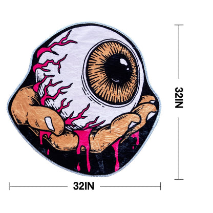 LVILPDHH ScaryOne Eye Halloween Soft and Absorbent Microfiber Bath Rugs，Machine Wash Dry，Indoor Doormat Front Door Mat Non Slip，Bed Rug 31x31 Inch