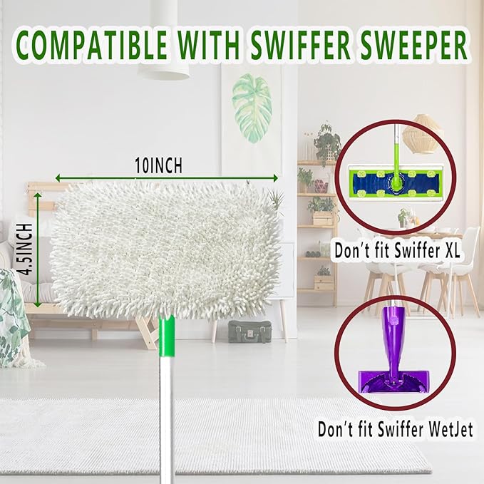 Reusable Microfiber Mop Pads Washable Wet Pads Compatible