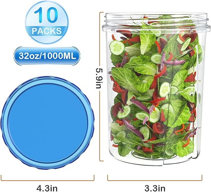 Food Storage Freezer Containers Clear Bottom