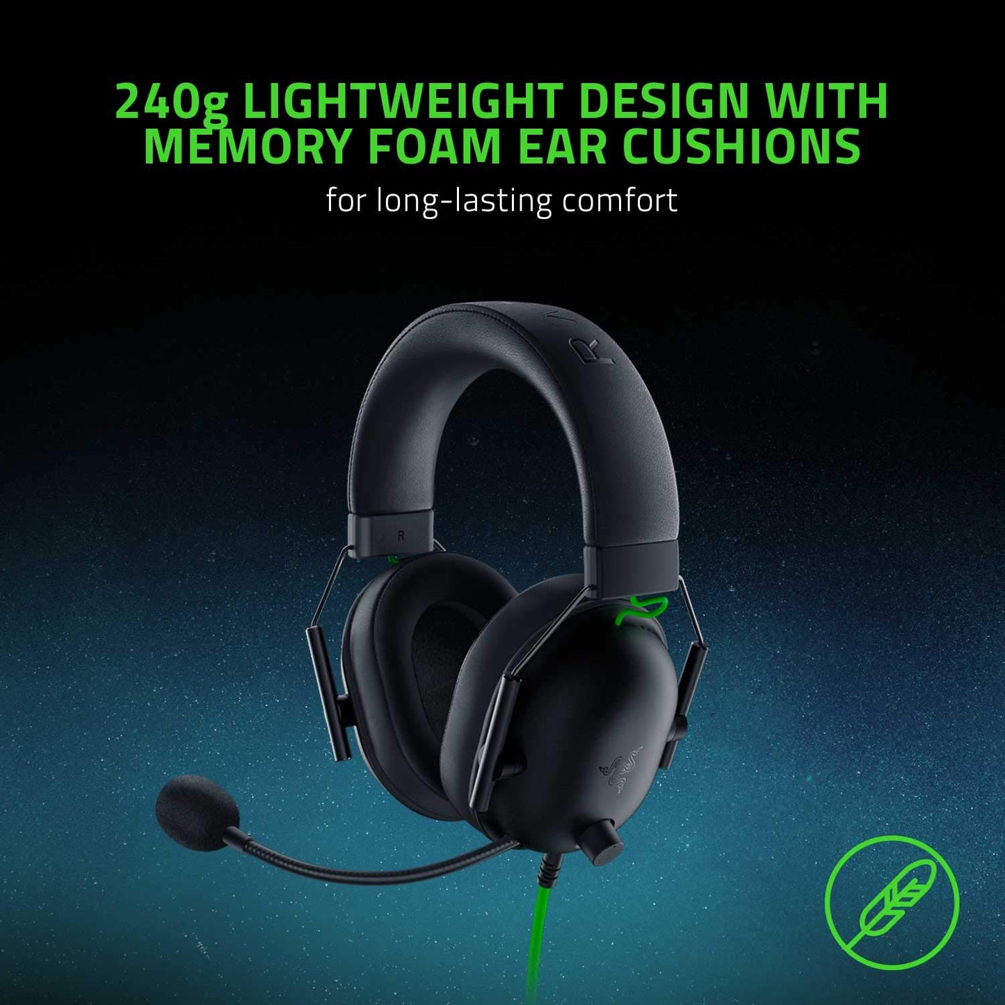 Razer BlackShark V2 X - Multi-Platform Wired Esports Headset (Triforce 50 mm Drivers, Advanced Passive Noise Cancellation, 7.1 Surround Sound, Hyperclear Cardioid Mic) Black