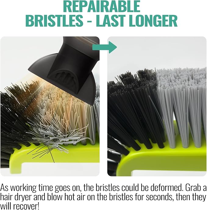 18" Pool Brush Head for Cleaning Swimming Pool Walls, Curved Ends
