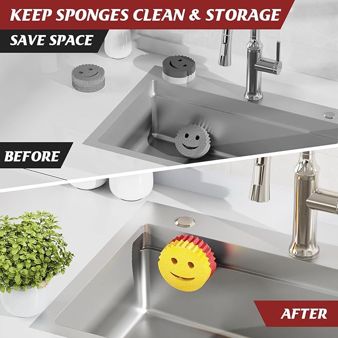 Sponge Holder for Kitchen Sink, Sink Caddy Organizer