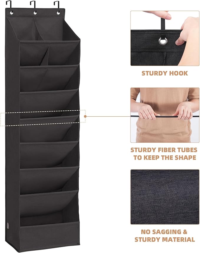 STORAGE MANIAC Over the Door Shoe Organizer Heavy-Duty Large Deep Pocket