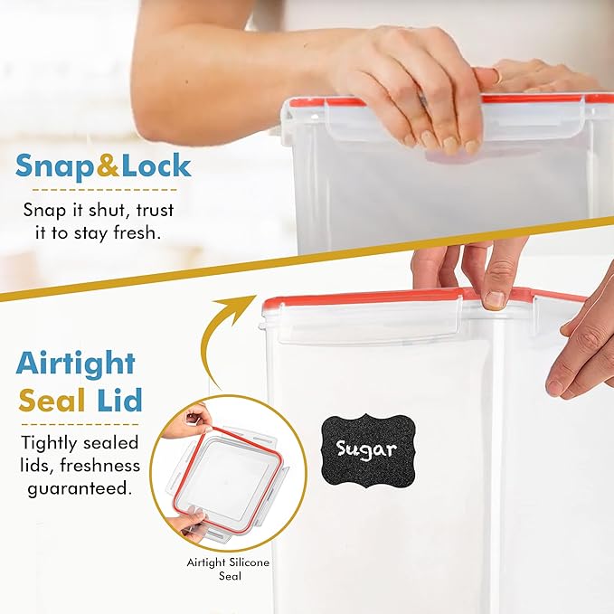 Shazo 2 PC Extra Large Bulk Food Storage Containers