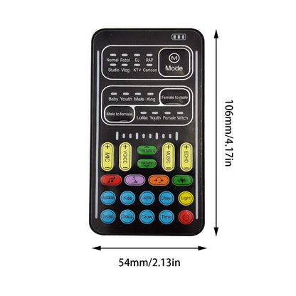 Portable Handheld Microphone Voice Changer with Sound Multifunctional Effects Machine Voice Disguiser Mini Device for Mobile Phone PC Laptops PS4 Xbox One Games