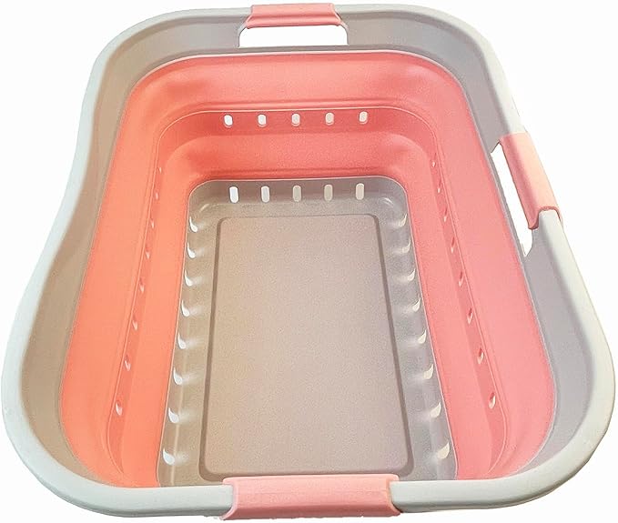SAMMART 42L Collapsible Plastic Laundry Basket