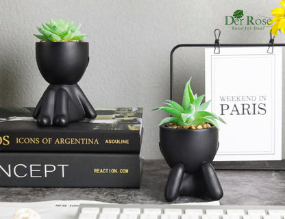 Der Rose 2 Pack Fake Plants Succulent Plants Artificial for Home Bathroom Living Room Office Decor