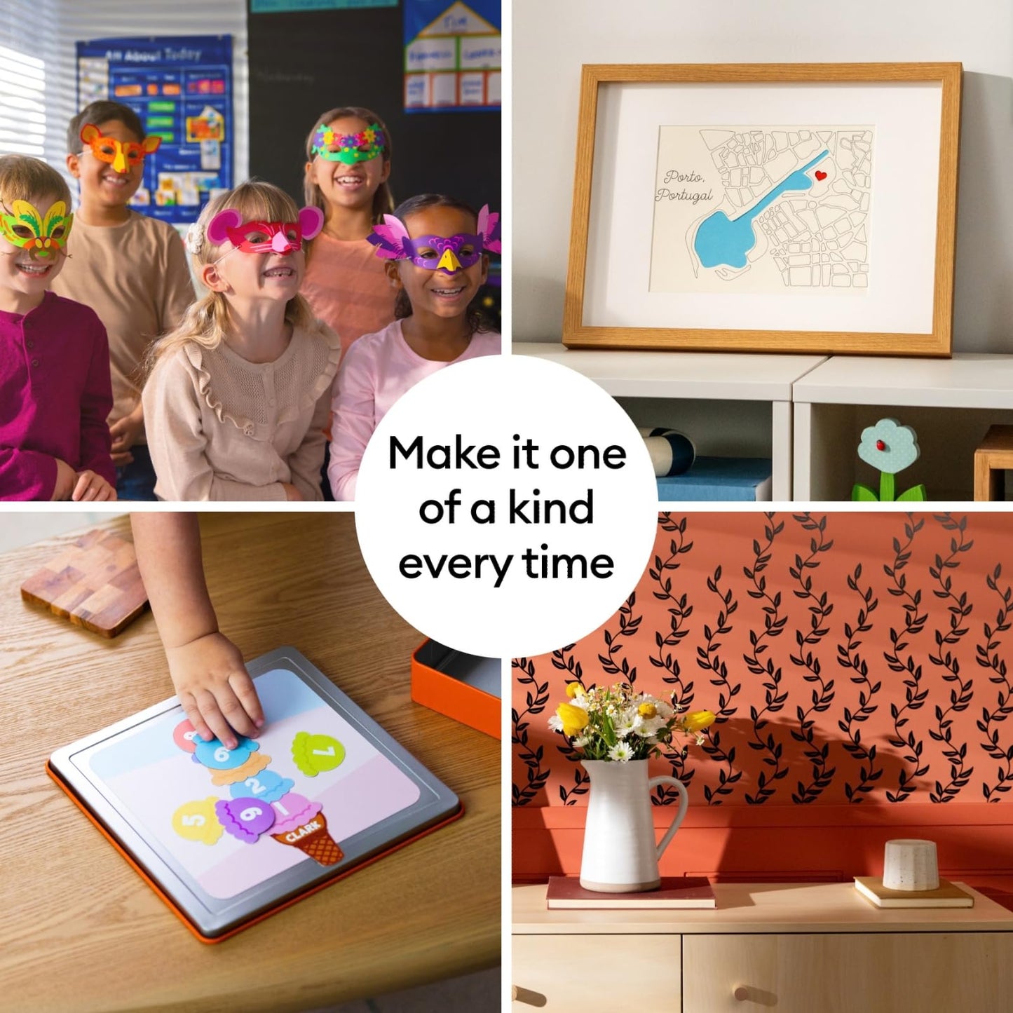 Cricut Explore 5 Rainbow Essential Bundle - for Vinyl, HTV, Stickers, Cards & Custom Decals - Includes Smart Vinyl, Smart Iron-On, Printable Vinyl, Cardstock & 100+ Project eBook
