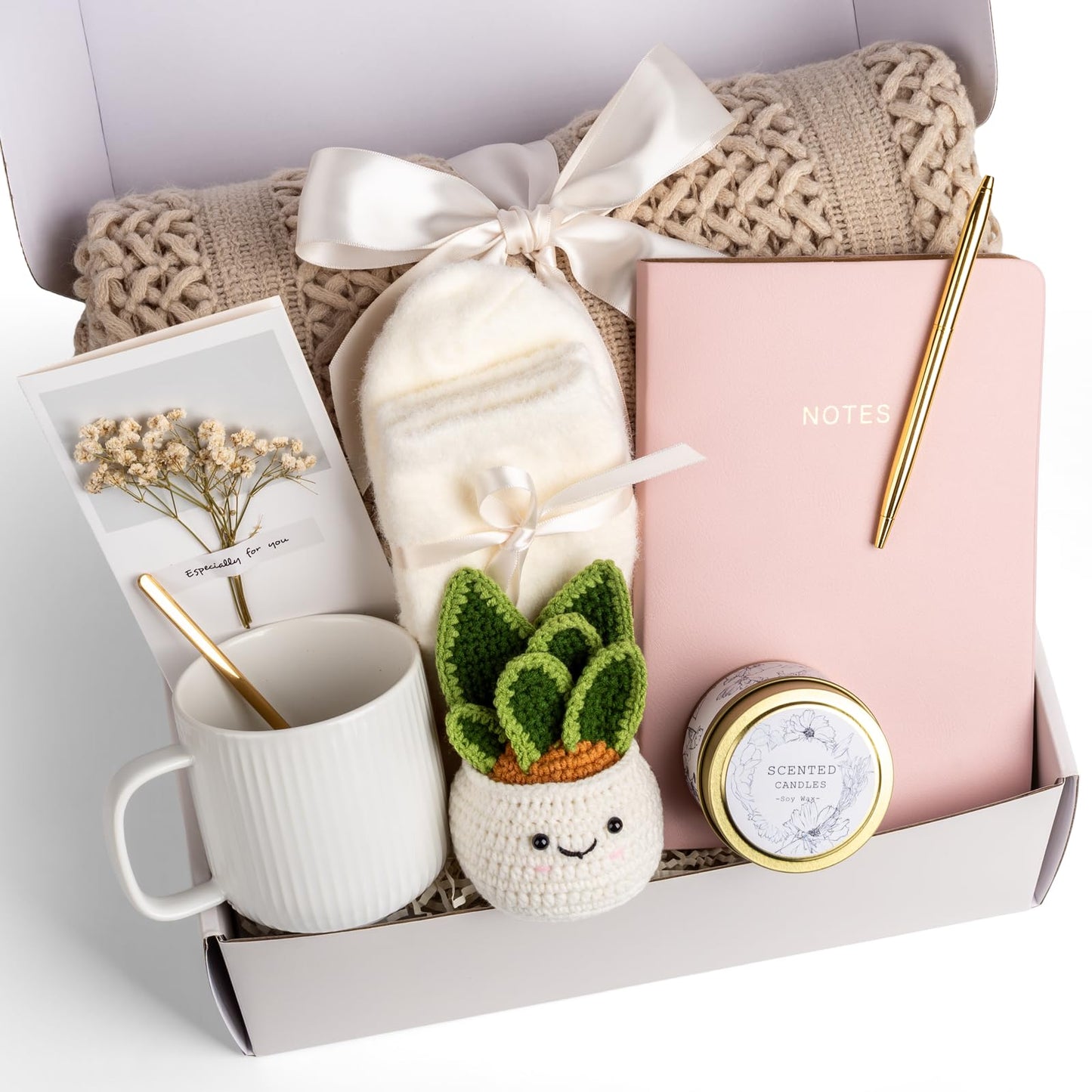 Mothers Day & Birthday Gifts for Women, Gift Baskets for Women, Self Care Gifts Care Package, Thank You, Get Well, Sympathy Inspirational Friendship Gifts Box for Mom, Grandma,Sister,Friends,Girls