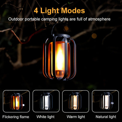 Solar Lanterns Outdoor Waterproof Garden Decor, Flickering Flame Hanging Solar Lights with Tripod Decoration Outside for Yard, Patio, Backyard, Garden, Ideal Gifts for Women Mom Grandma