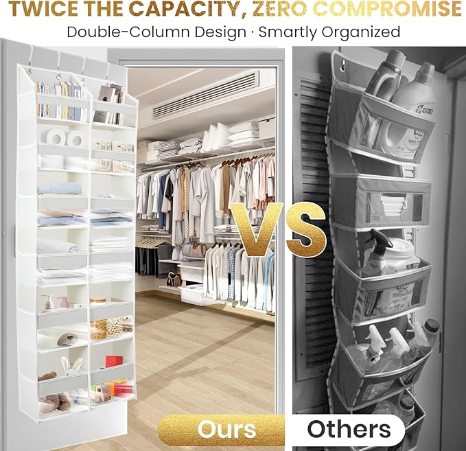 HOMELUX THEORY UPGRADED 6 Tiers Over The Door Organizer Hanging