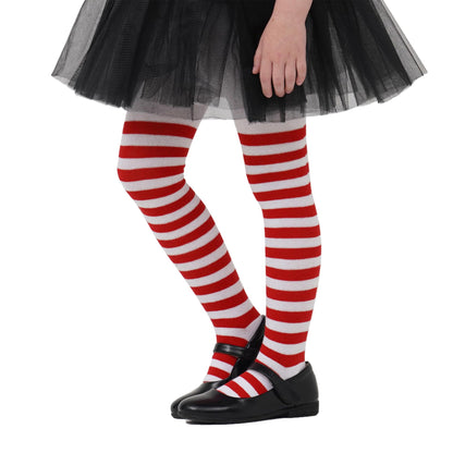 American Trends Baby Stripes Tights Seamless Toddler Tights Soft Infant Leggings Newborn Winter Socks for Grils Red-white Stripes 0-6 Months