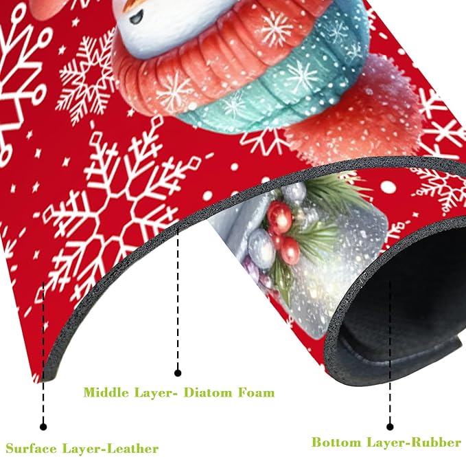 Chrismas Sink Splash Guard Faucet Mat Christmas Absorbent Fast Drying Mat Sink