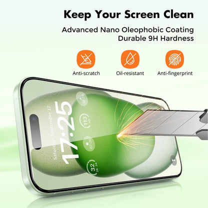 UNBREAKcable Shatterproof Tempered Glass Screen Protector for iPhone SE 2022/SE 2020, iPhone 8/7 [3-Pack] [99.99% HD Clear] [Easy Installation Frame] [9H Hardness][Bubble Free] for Apple 4.7''