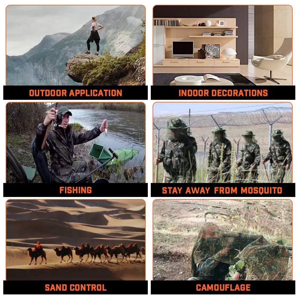 LOOGU Tactical Mesh Net Camo Scarf for Wargame,Sports & Other Outdoor Activities (Woodland Camo)