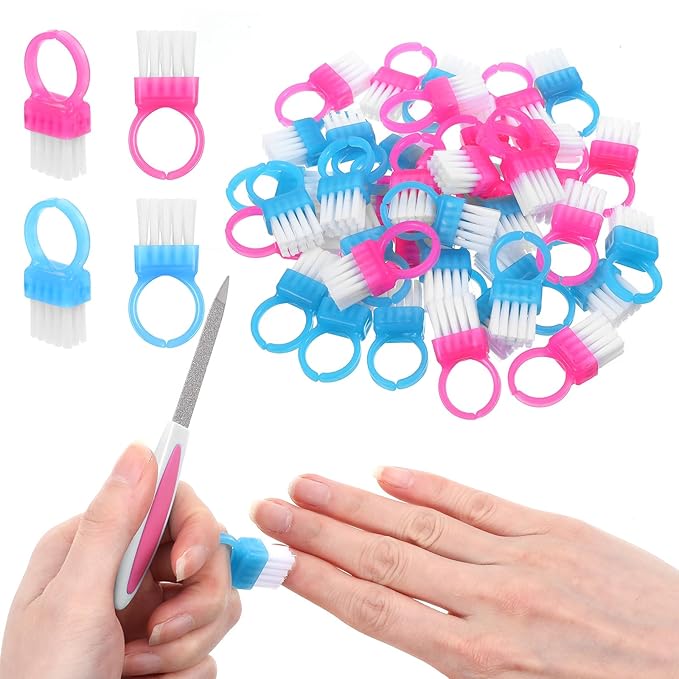 40Pcs Mini Nail Brush Ring Cleaner, Ymapinc Hand & Nail Brush