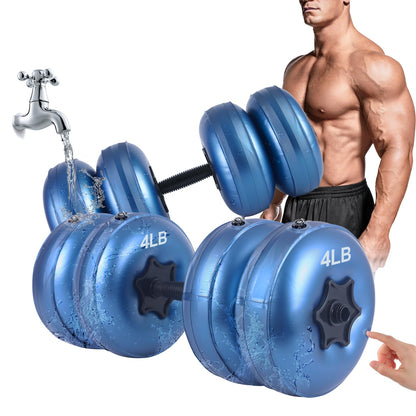 Water Filled Dumbbells Set - Water Filled Weights - Portable Travel Weights - Weights Adjustable Dumbbells - Portable Fitness Equipment - Strength Training - Fitness and Shaping