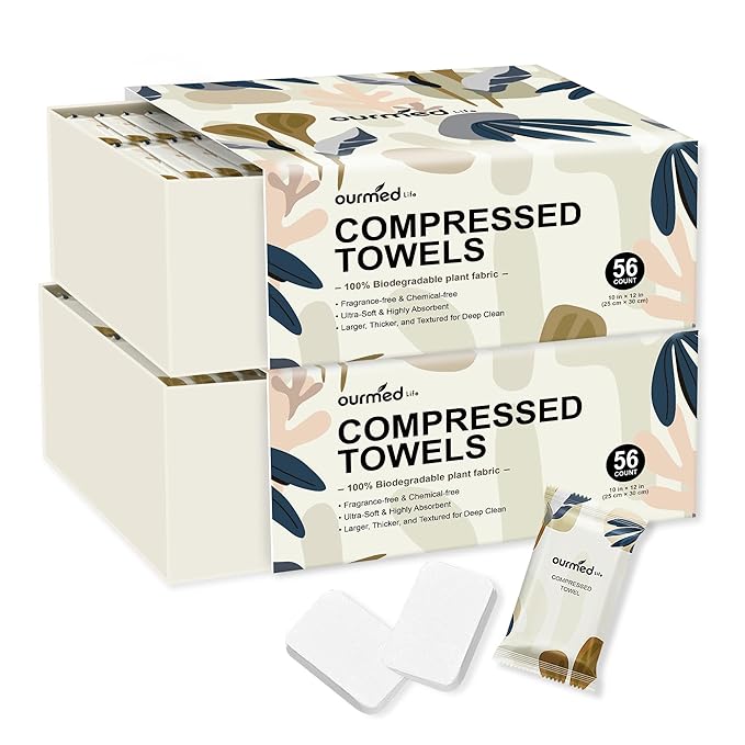 Ourmed Life Compressed Towel Tablets – Portable, Individually Wrapped