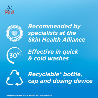 Persil Non Bio Laundry Washing Liquid Detergent outstanding stain removal in quick & cold washes tough on stains, gentle next to sensitive skin 95 washes (2.565 L)