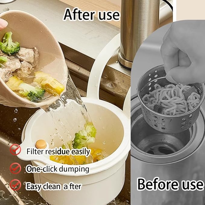 Kitchen Sink Strainer Basket, Hanging Corner Food Scrap Catcher, Sink Basket