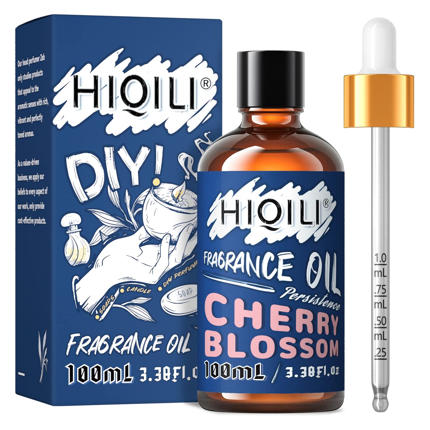 HIQILI Cherry Blossom Essential Oil Floral Fragrance Oil for Diffuser Candle Perfume Making 3.38 Fl Oz Halloween Thanksgiving