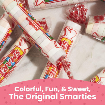 Smarties Candy Bulk Rolls Original Flavor - Gluten & Vegan Free - Classic Sweetness From Family Owned Company Since 1949, Peanut Free & Dairy Free - Perfect Halloween Candy - 1 Pound Bag
