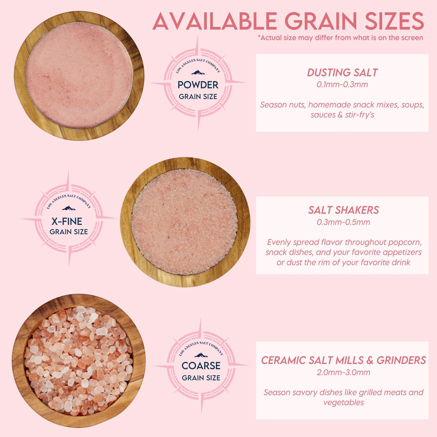 LA SALT CO Kashmir 2.5 Lbs Pink Himalayan Salt Jar, X-Fine | 100% Pure, Food Grade with 84 Trace Minerals | Kosher Certified, Vegan, Non-GMO, & Cruelty-Free