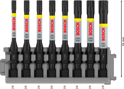 Bosch 8X PRO Torx Impact Bit (170 x 120 mm, Professional Accessory Screwdriver, Screwdriver)