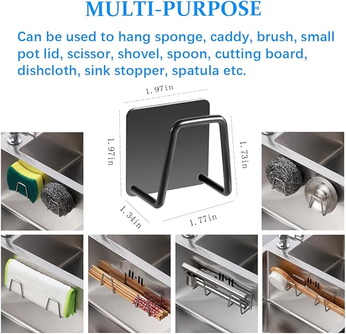 LYART 4Pcs Premium Sink Sponge Holder