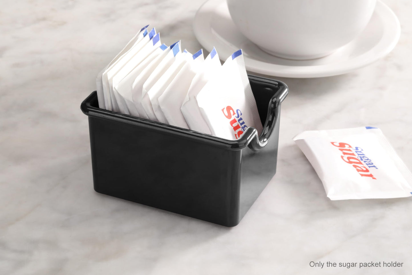 New Star Foodservice Restaurant-Grade Black Plastic Sugar Packet Holder, SAN Material, Set of 24
