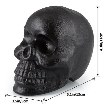 MOLIGOU Skull Statue, Human Skull Sculpture Halloween Decor, Cast Iron Collectible Skull Figurine