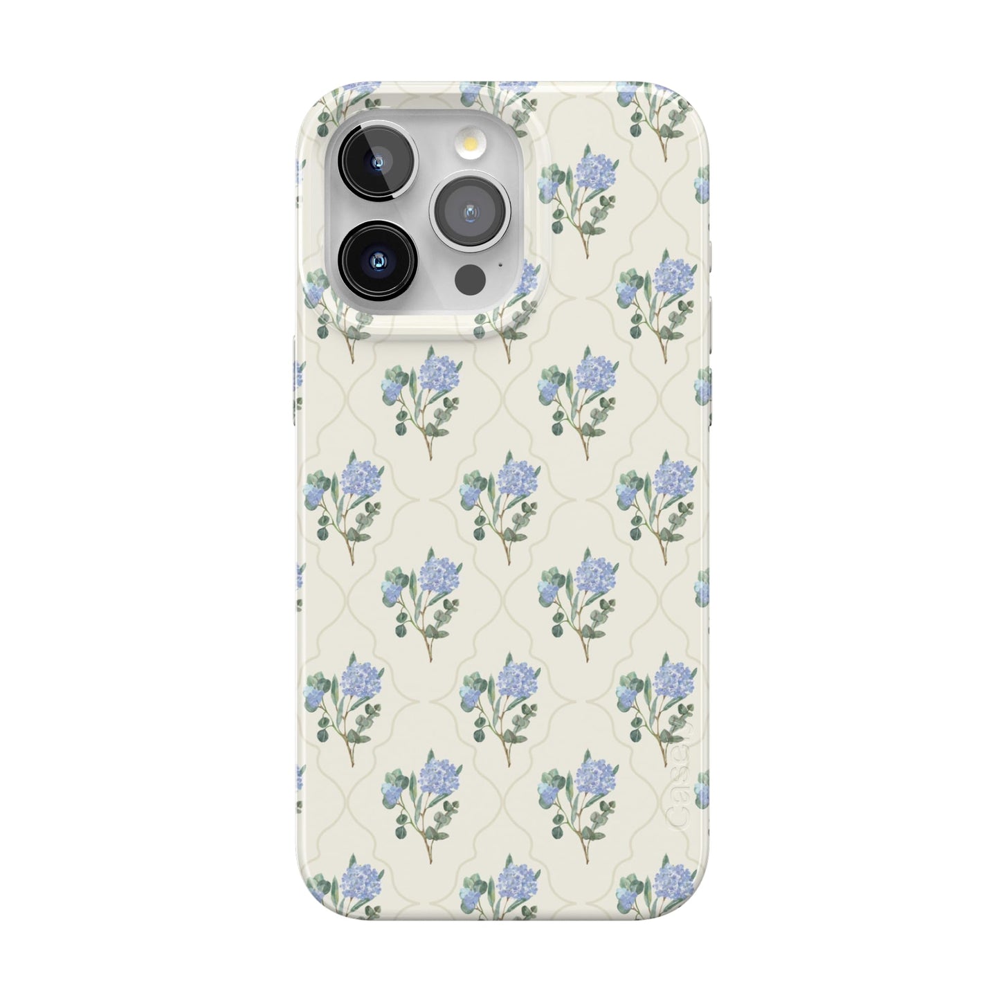 Casely iPhone 15 Pro Max Case | Nantucket Cottage | Blue Hydrangea | Compatible with MagSafe | Classic Ultra Slim Design