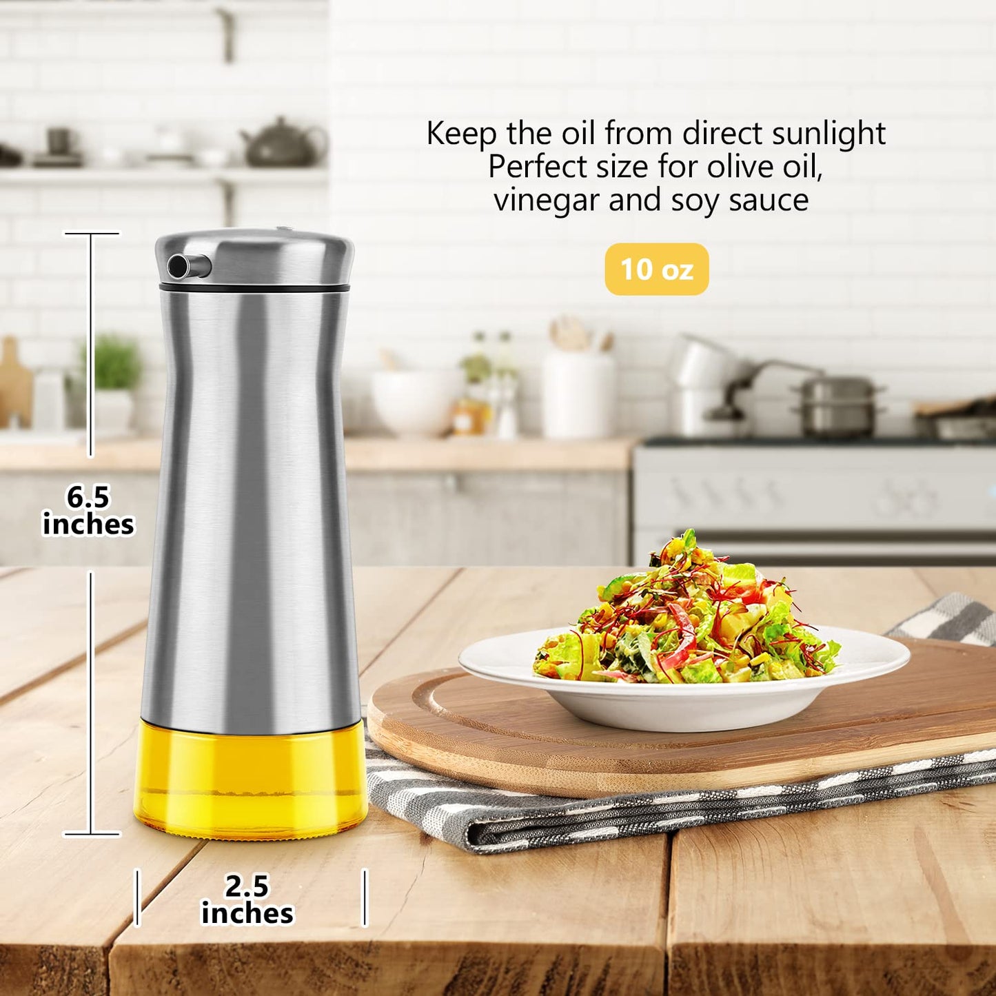 salt shaker and oil dispenser