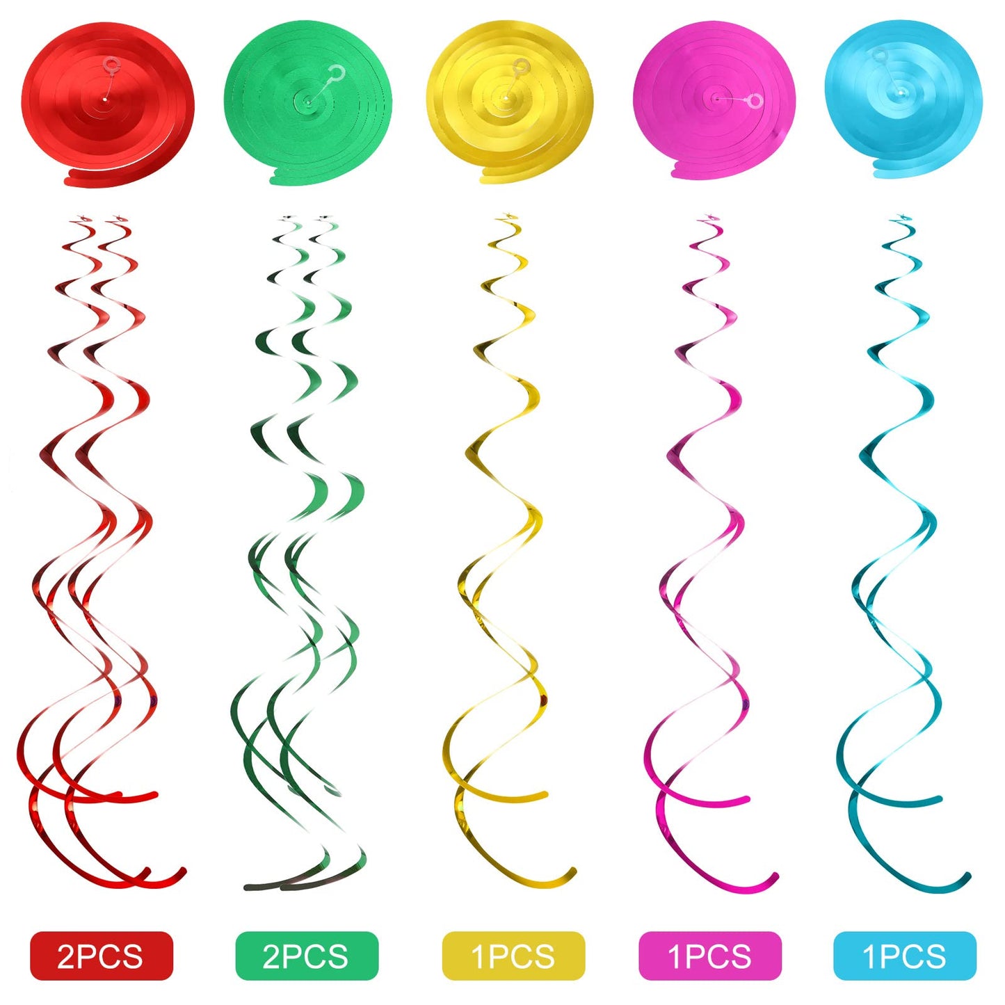Zomiboo 53 Pcs Christmas Hanging Swirls Decorations Christmas Candy Gingerbread Man Truck Red Cardinals Christmas Ceiling Decor Ornaments for Christmas Tree Xmas Holiday Party(Candy)