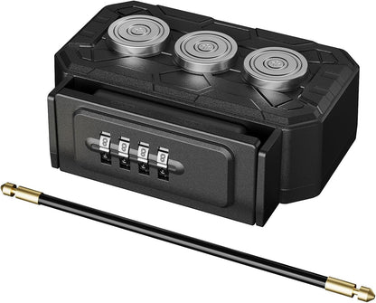 Magnetic Key Lock Box,Magnetic Key Holder Under car,Key Holder Magnetic,Hide a Key Outside,Waterproof Magnetic Key Hider,4 Combinations & Dual Mounting