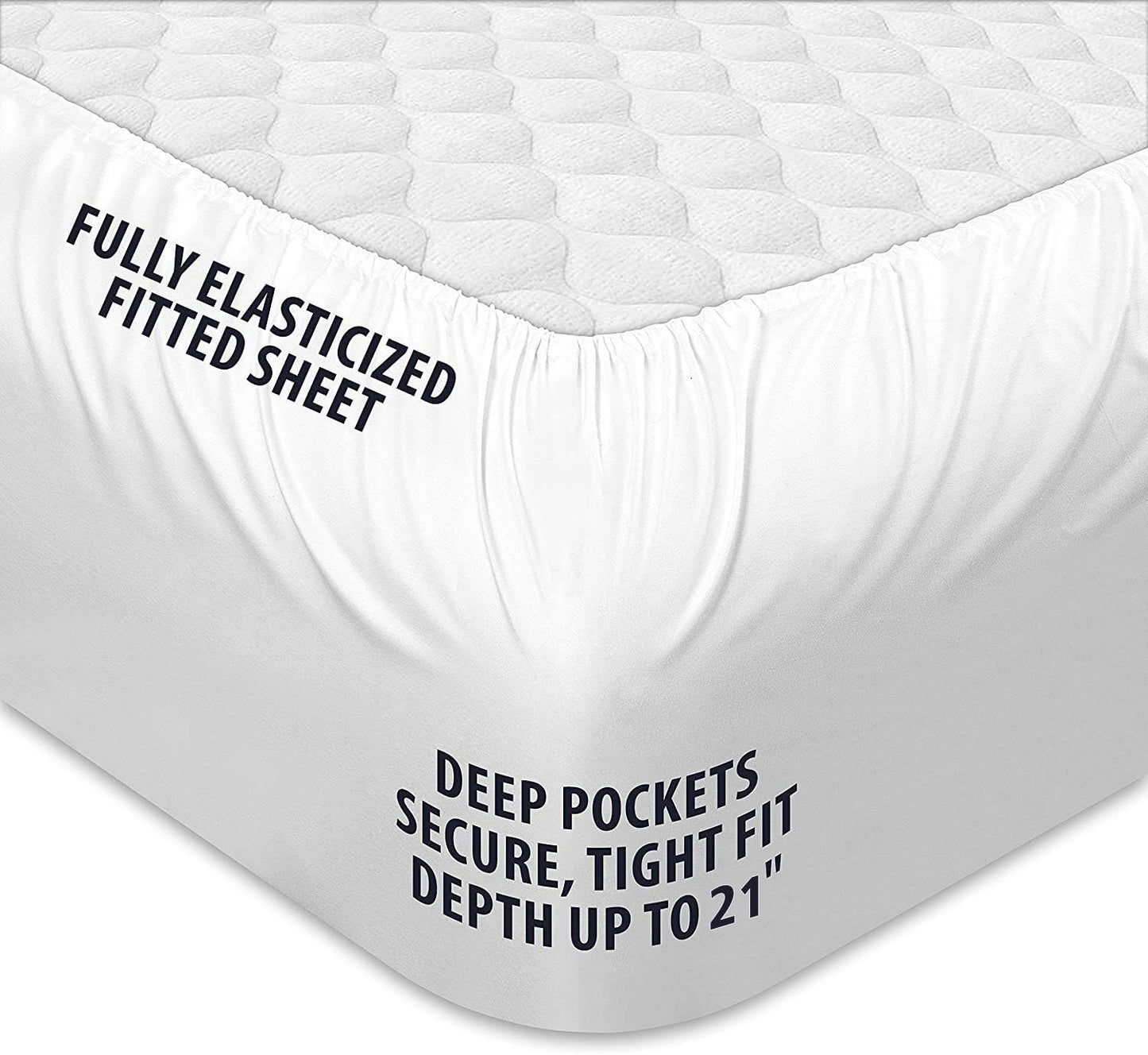 COONP King Mattress Topper, Extra Thick Pillowtop, Cooling Plush Mattress Pad Cover Cotton Top Bed Topper Protector with 8-21 Inch Deep Pocket