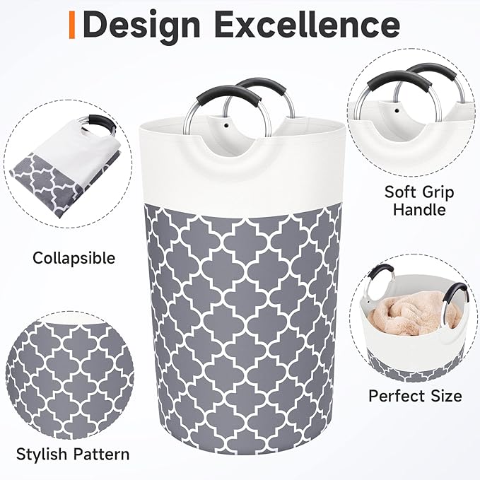 Large Laundry Basket Laundry Hamper Bag Washing Bin Clothes Bag Collapsible Tall