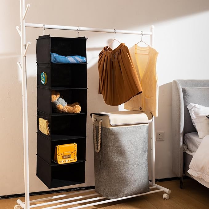 6 Shelves Hanging Closet Organizer, 2 Pack Hanging Storage