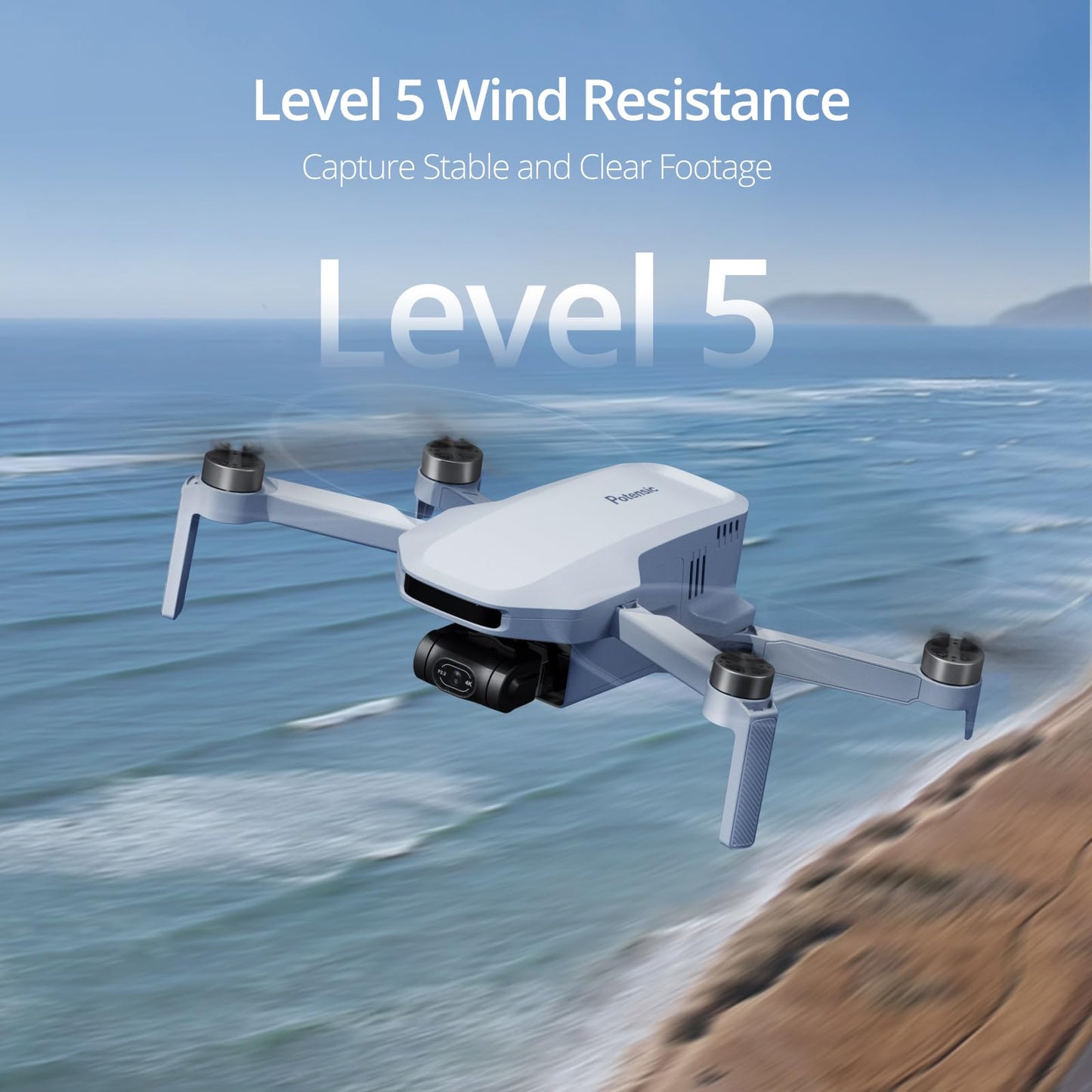 Potensic ATOM 3-Axis Gimbal 4K GPS Drone, Under 249g, 32 Mins Flight, 6KM Long Range Transmission, Visual Tracking, 4K/30FPS QuickShots, 12MP Photo, Lightweight and Foldable for Adults Beginners
