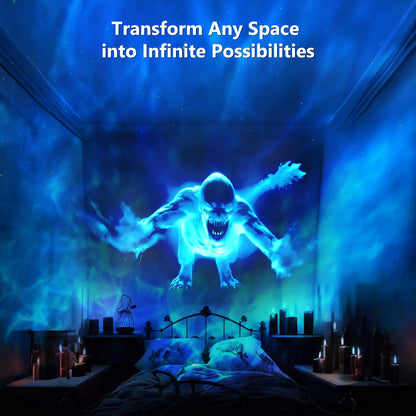 Brizled Galaxy Projector Pro, 4K Glasses-free 3D Holographic Projector with 90+ Dynamic Themes, Star Light with Stereo Bluetooth Speaker, Remote Nebula Night Light for Room Halloween Christmas Decor