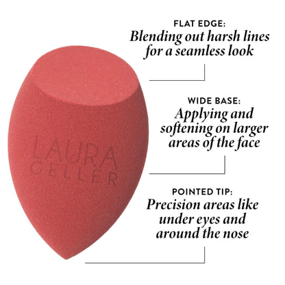 LAURA GELLER NEW YORK Retractable Black Kabuki Brush for Liquid, Cream and Powder Face Makeup With Aluminum Handle