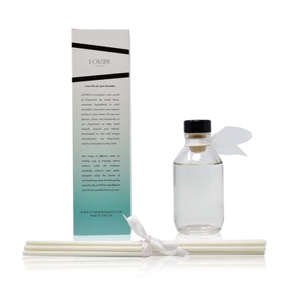 LOVSPA Reed Diffuser Set, Smoked Vanilla Scented Oil Diffuser with Sticks, Home Fragrance Accessories for Bathroom Shelf Decor, Aroma Diffusers for Home or Office Fall Decor, USA Made