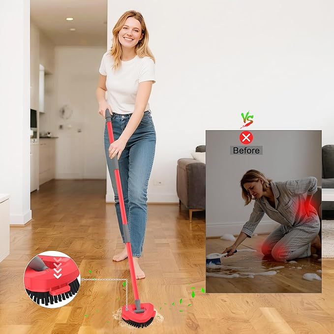 Aifacay Upgrade 2 Pcs Scrubber Mop Heads Replacements