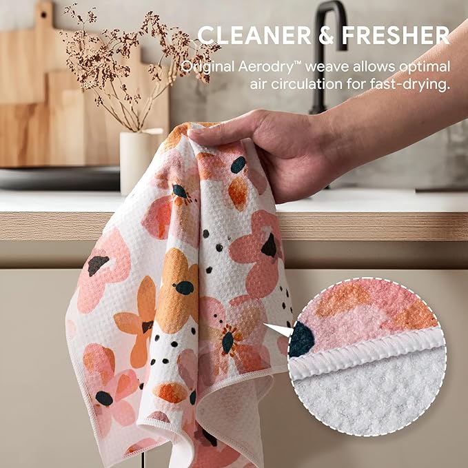 RECYCO Waffle Kitchen Towel Set of 2