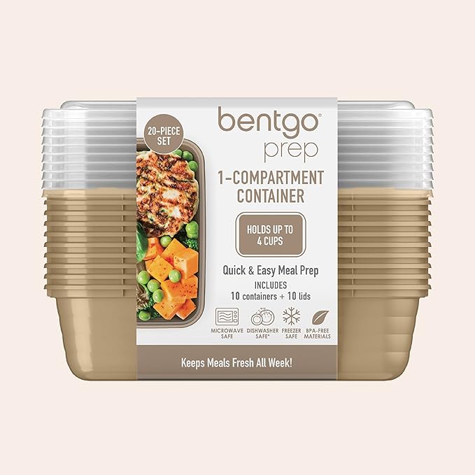Bentgo Prep - 20-Piece 1-Compartment Reusable Meal Prep Containers